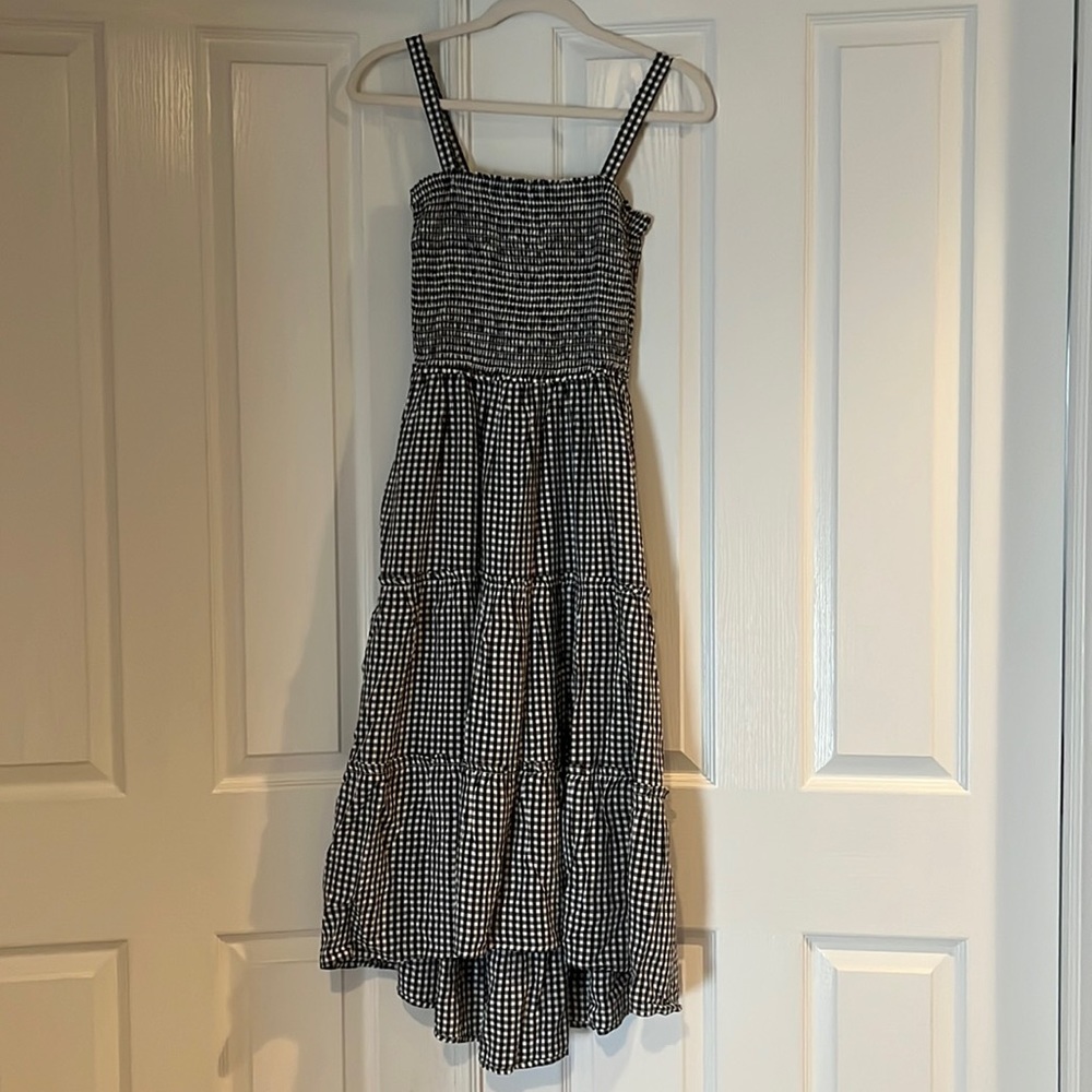 Hollister Black/White Gingham Maxi Dress (size SMALL)